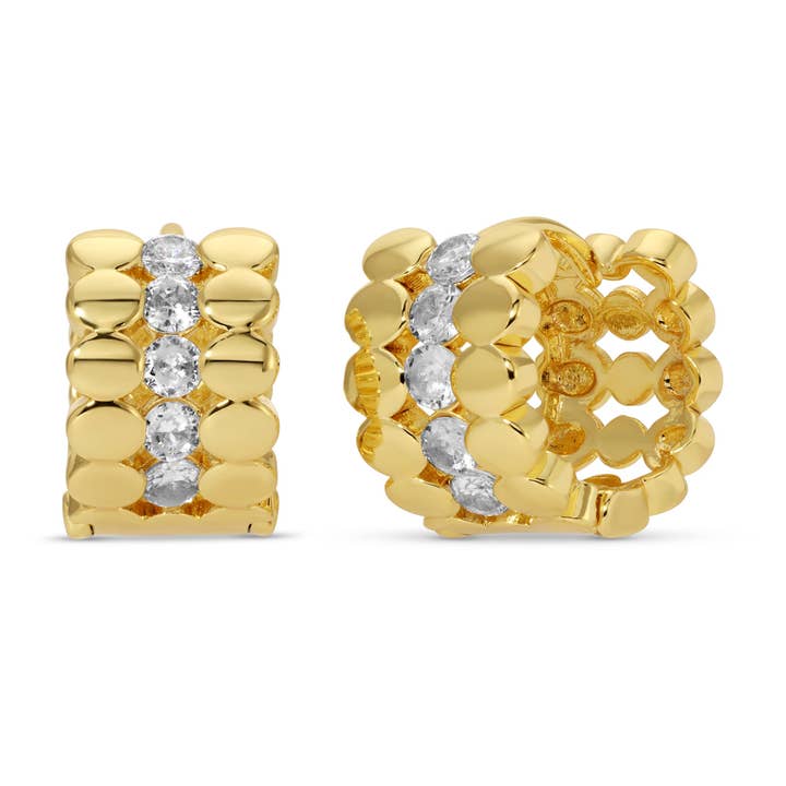 Layered Huggie (ER055) for wholesale by Meghan Bo Designs