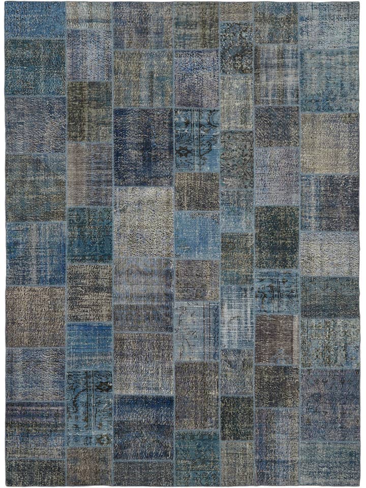 Tappeto Patchwork Blu 10x13 - 43322 per la vendita all'ingrosso da parte di RUG N CARPET