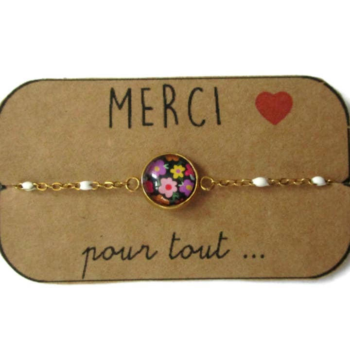 Dans l'Air du Temps Bijoux – wholesale Charm/dangle bracelet – Stainless Steel Bracelet Thank you for everything!1