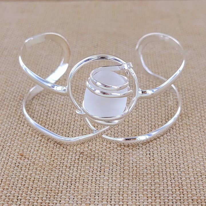 Sadie Green's Jewelry - Wholesale Cuff Bracelet - Cultured Sea Glass Cuff Bracelet XCDR-CB20-SG