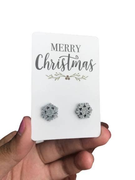 Snowflake Studs, Christmas Jewelry, Winter for wholesale by threefourteen