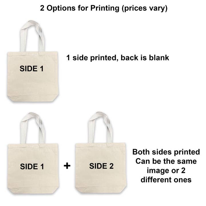Sockprints - Wholesale Tote Bag - Women's - Small Canvas Tote Bag - Add Your Own Design or Text 0
