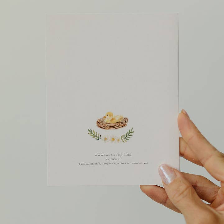 Lana's Shop - Wholesale Baby Card - New Baby Little Duckling Greeting Card2