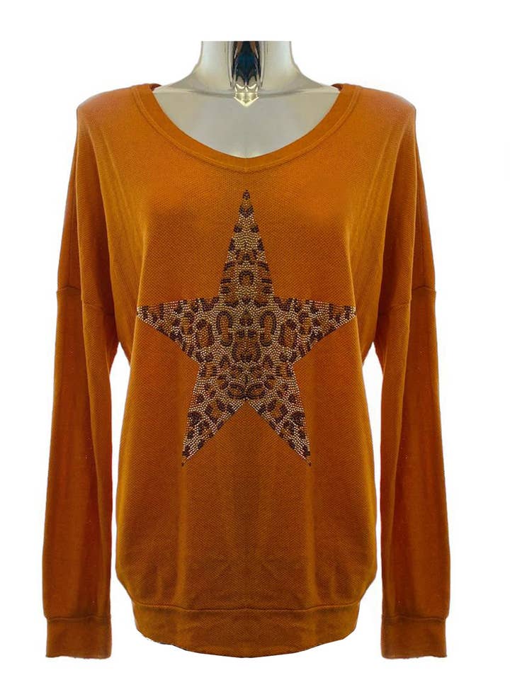 Long Sleeve Star Jumper for wholesale by Misstreat