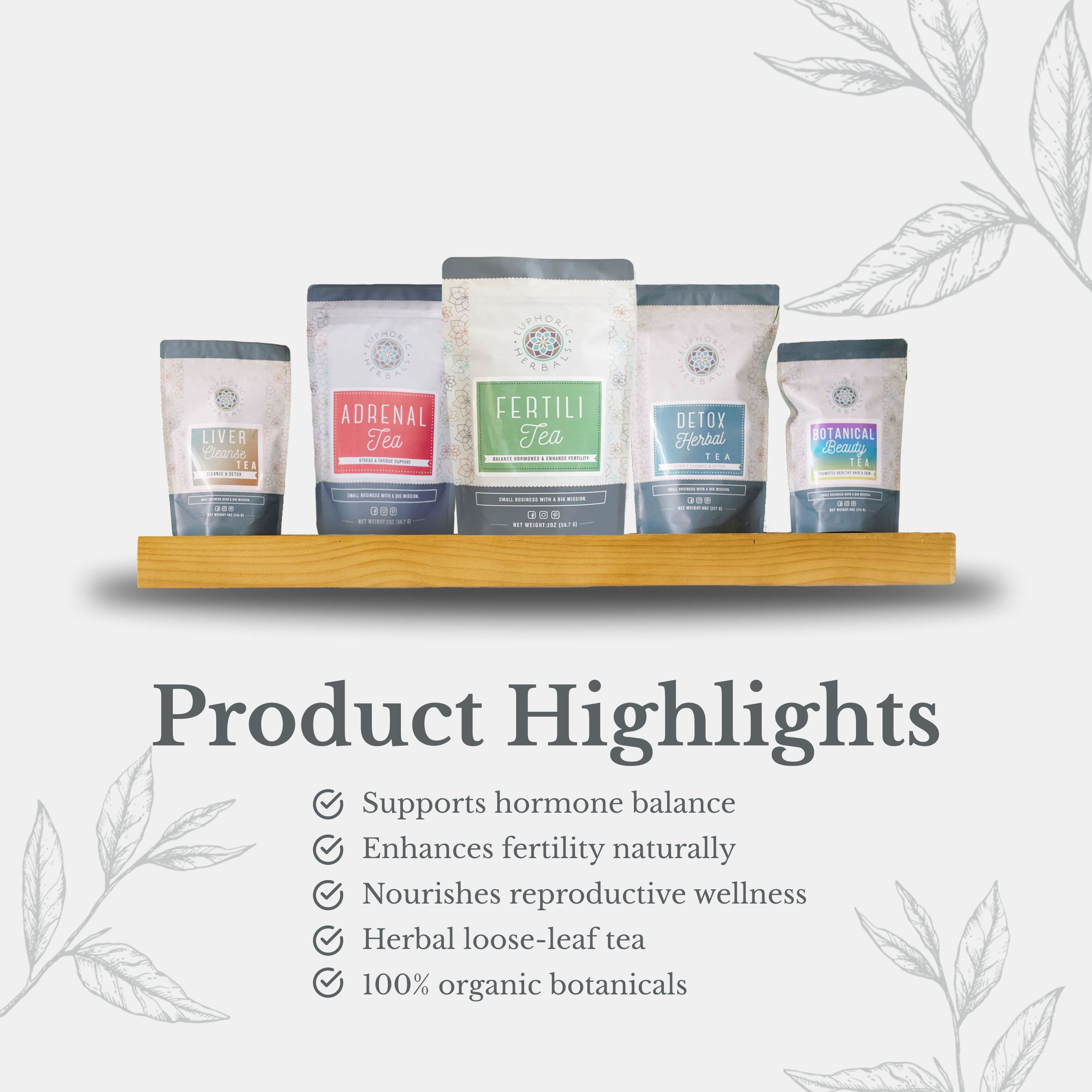 Euphoric Herbals – wholesale Loose tea – Fertili-Tea - Hormone Balancing Tea6