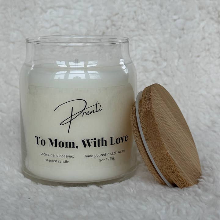 To Mom, With Love Candle for wholesale by Prenti - Luxury, Non-Toxic Home Fragrance