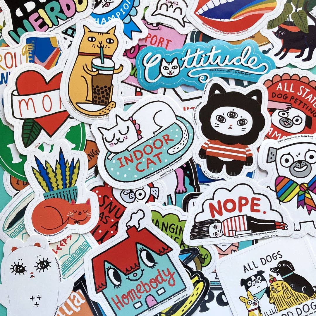 Badge Bomb - Wholesale Sticker - Weirdo Cat Sticker2