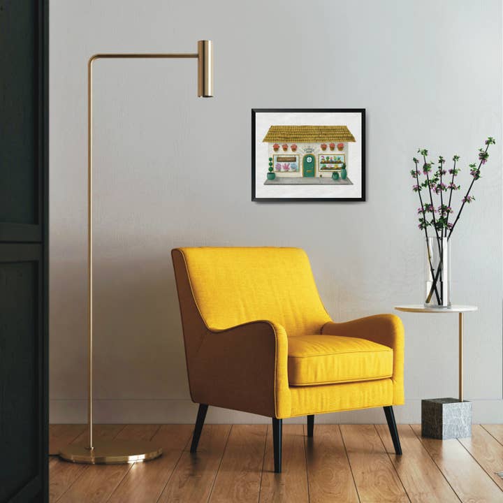 8x10 Flower Shop Art Print, Tiny Shops Art Print, Flower Art for wholesale by blonde birdie