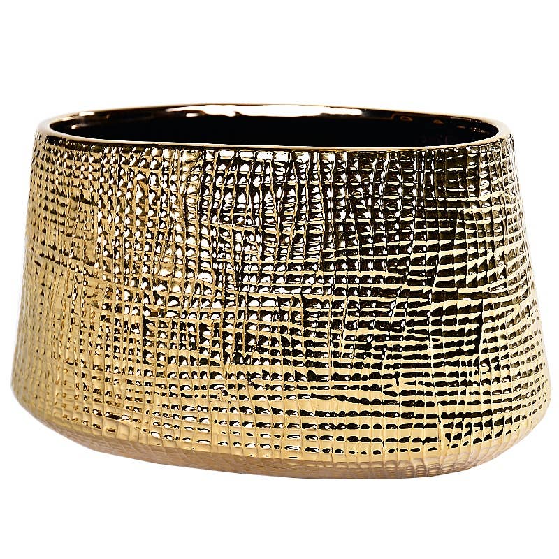 Vasesource - Wholesale Vase - Oval Textured Ceramic Vase (TULLE5)2