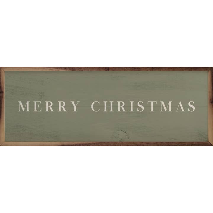 Kendrick Home - Wholesale Christmas Wall Art - Merry Christmas Typewriter Green