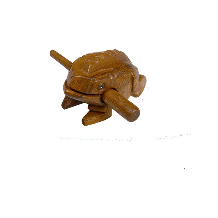 Mudd Club Large Wooden Croaking Toy Frog Musical Toy for wholesale by Gypsy Rose