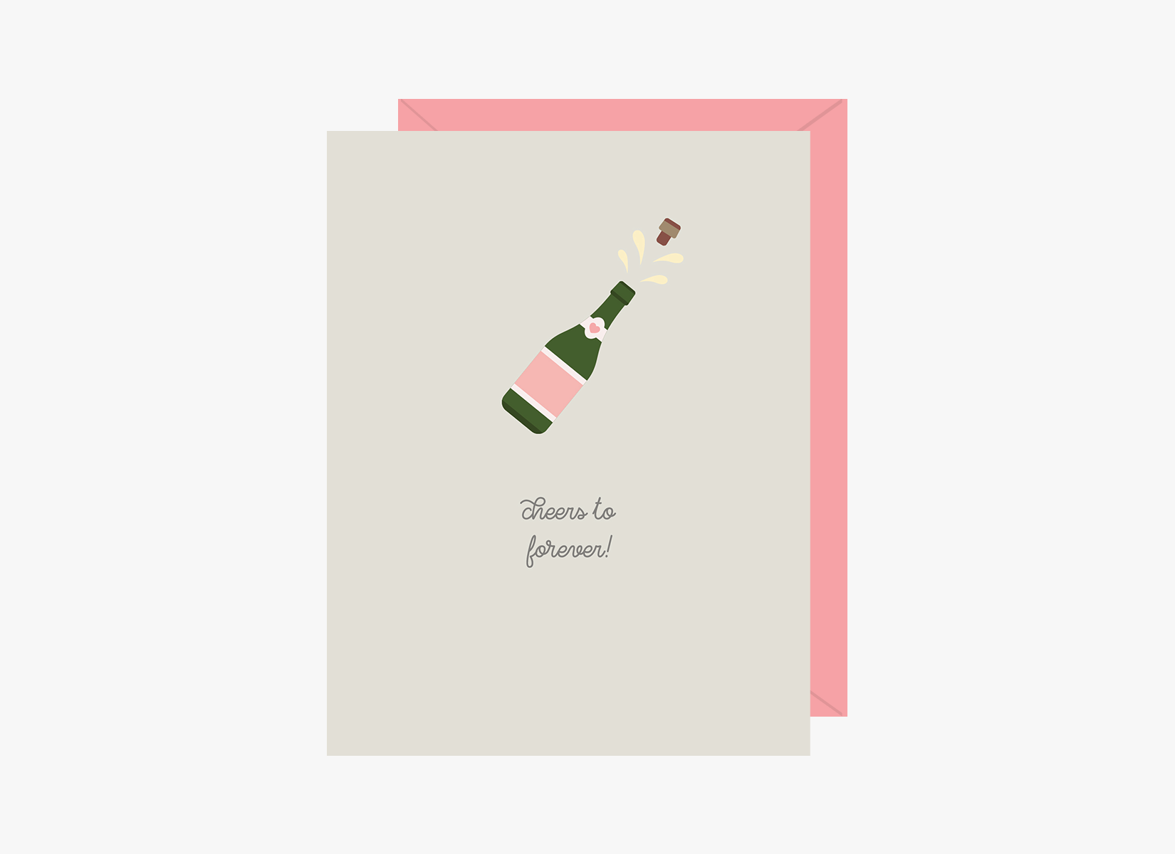 Paper Hearts™ - Wholesale Love Card - Cheers to Forever Greeting Card1