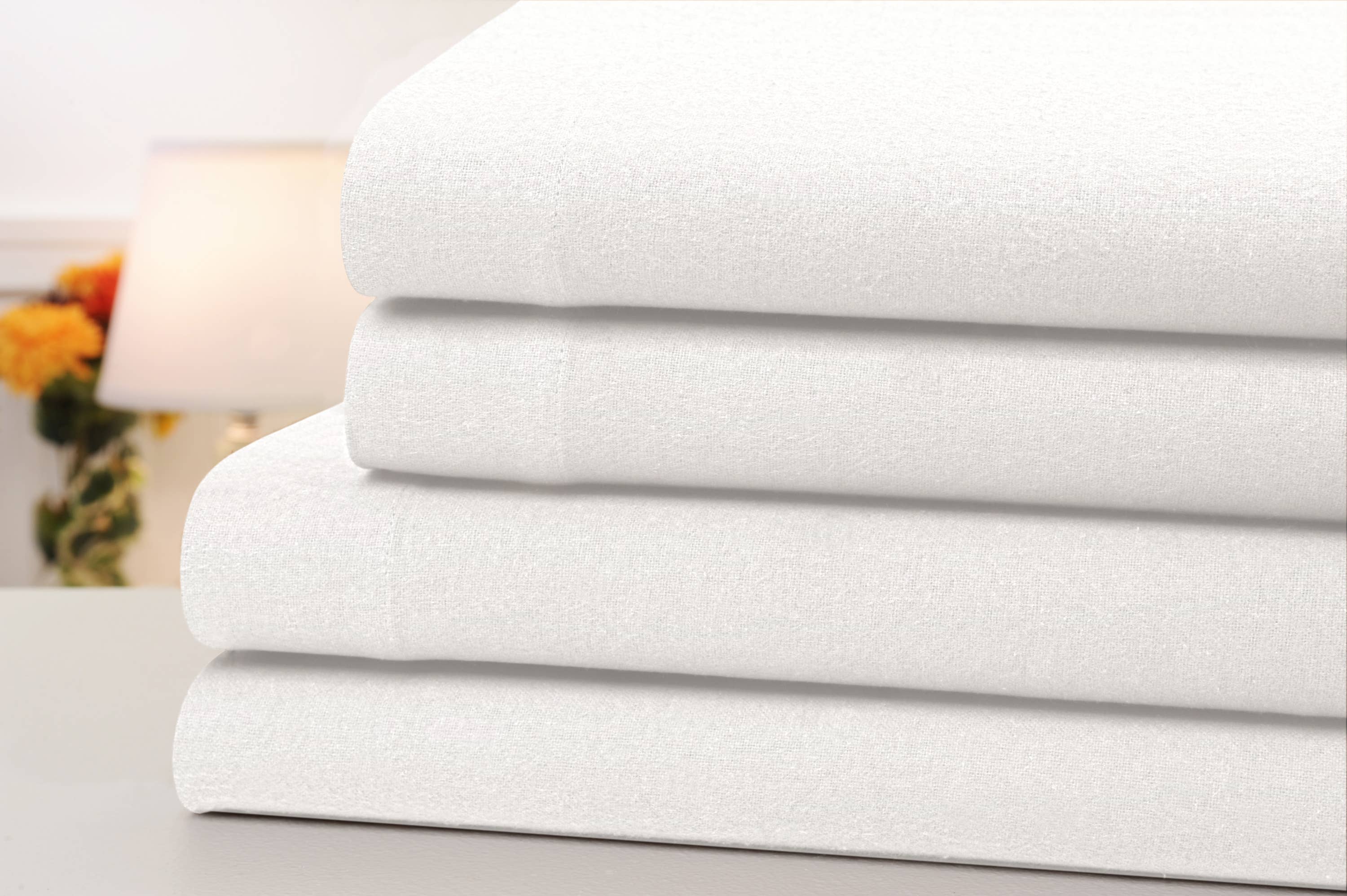 Bed Bath Fashions - Wholesale Sheet Set - Bibb Home Solid Flannel 4 Piece Sheet Set0