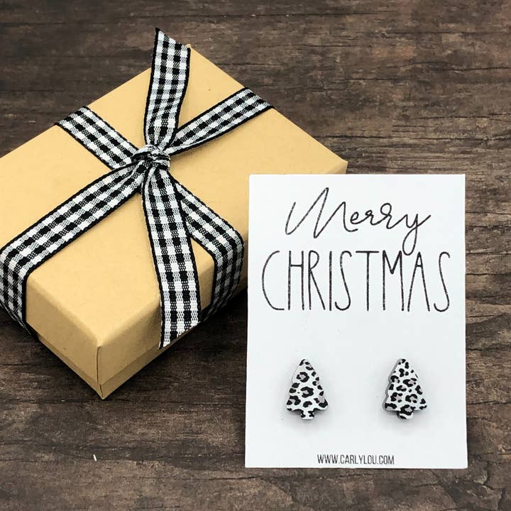 Carly Lou - Wholesale Stud/Post Earrings - Christmas Tree Earrings - Merry Christmas - Farmhouse Style