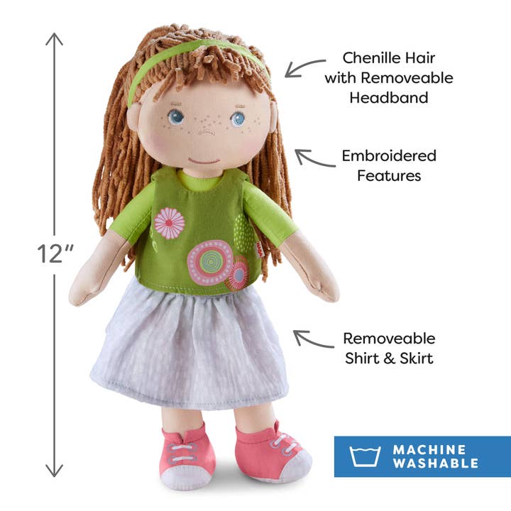 HABA USA - Wholesale Doll - Kids - Hedda 12" Soft Doll | Huggable Plush Companion for Kids