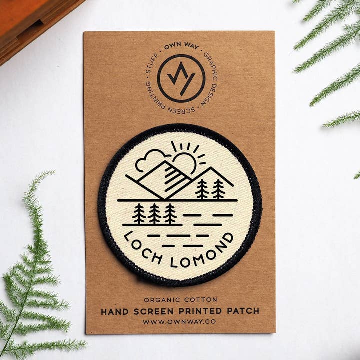 Parc national du Loch Lomond - Patch en coton biologique pour la vente par Own Way