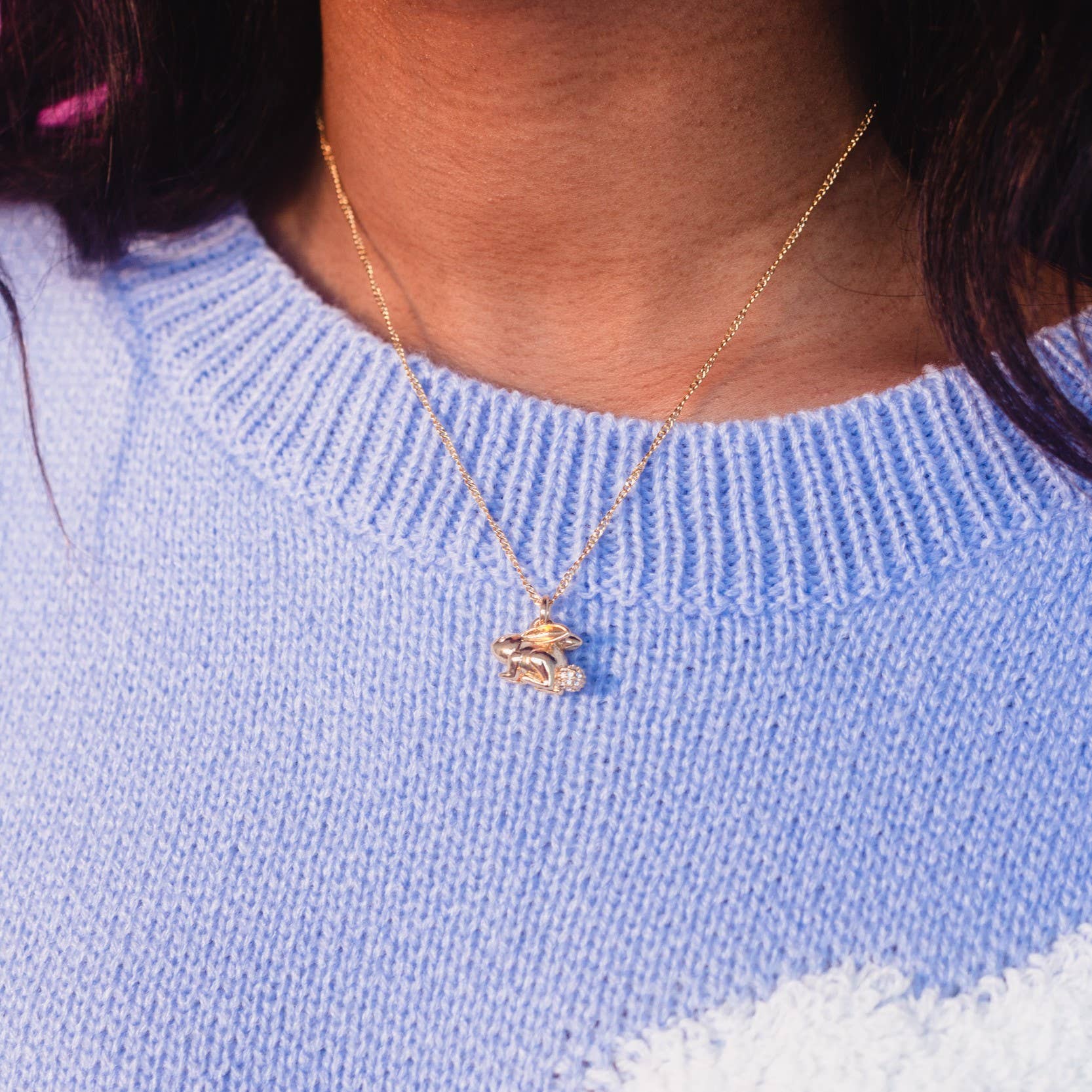 Wildflower + Co. – Engroshandel Halskæde med vedhæng – Bunny halskæde3