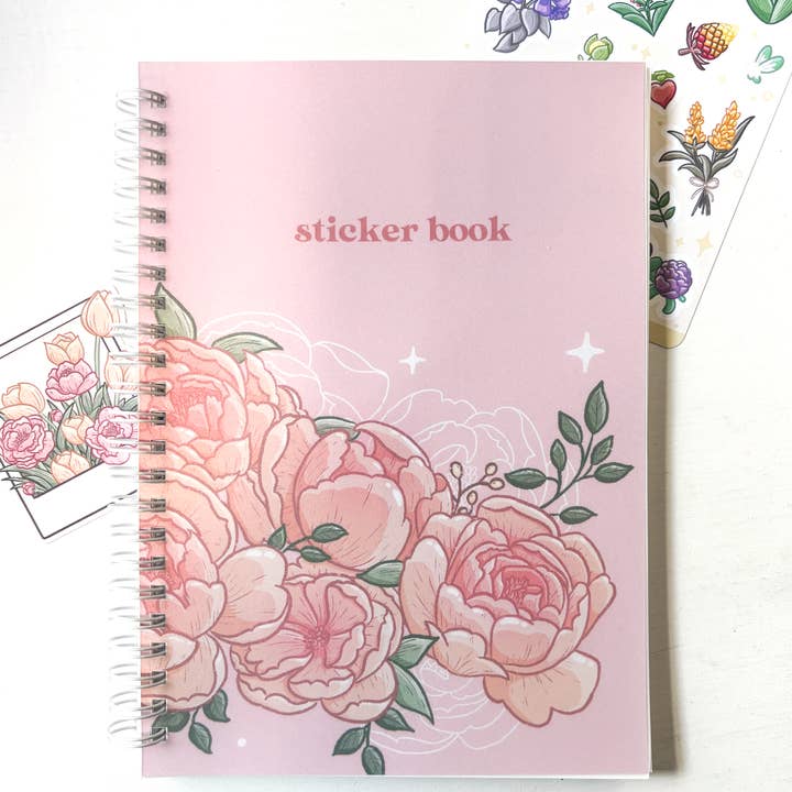 Pastel Peonies Reusable A5 Sticker Book and other Purchase Wholesale reusable stickers. Free Returns & Net 60 Terms on Faire trending on Faire.