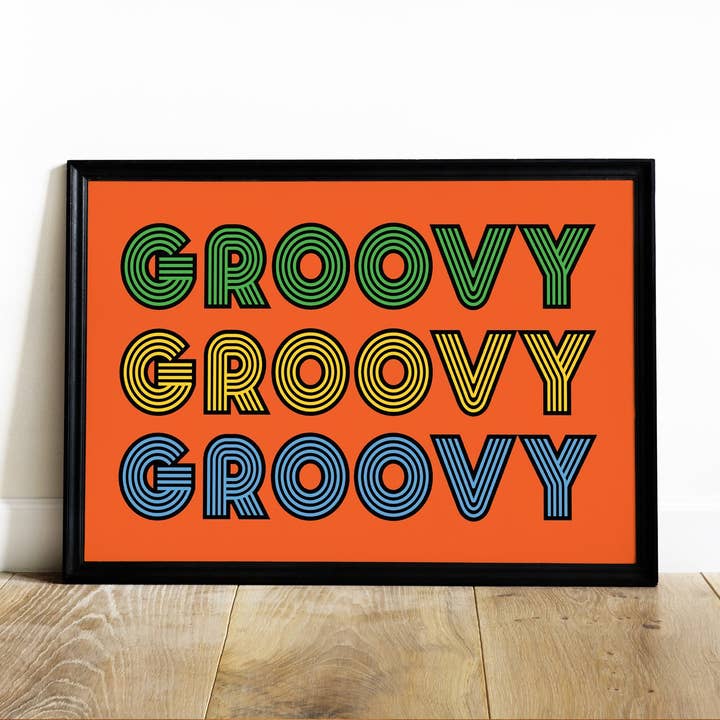 GROOVY | WALL ART PRINT for wholesale by Penny And Me