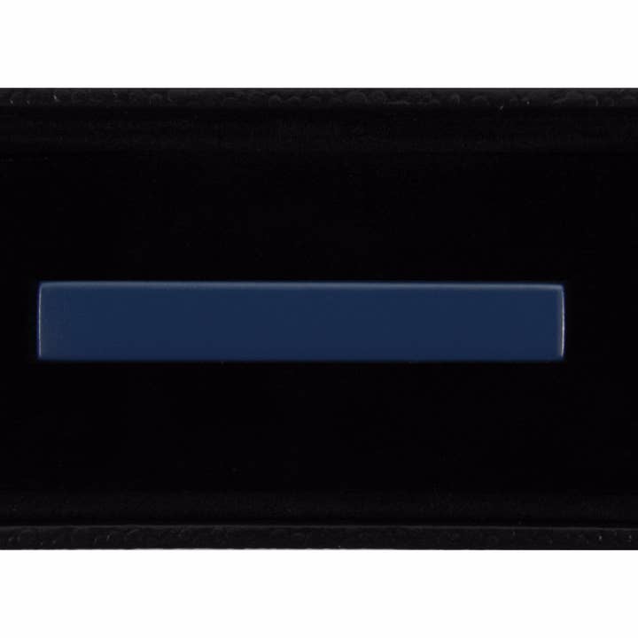 Blaue Krawattenklammer aus massivem mattem Stahl für den Großhandel von DIBI