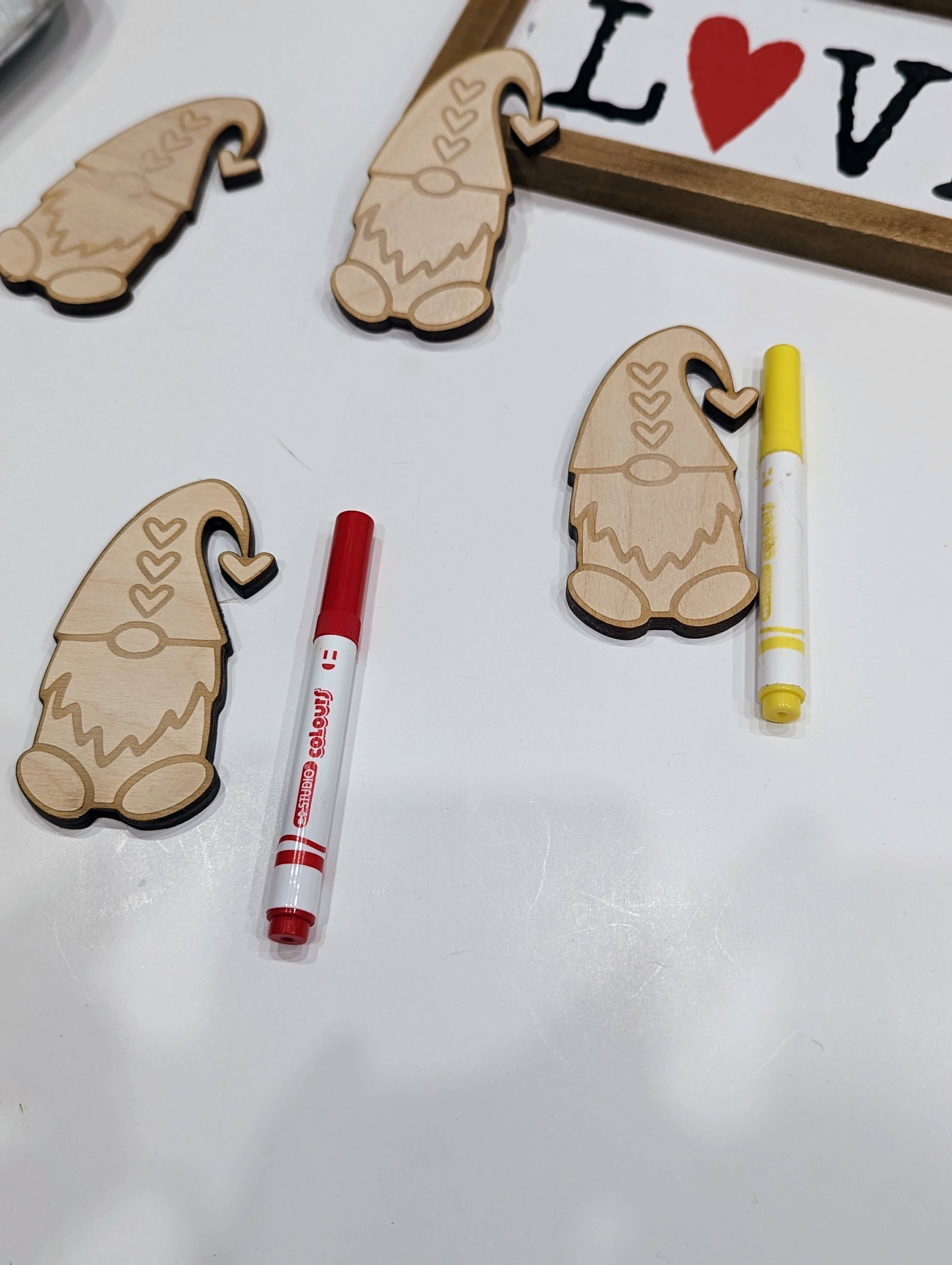 Hunter Kouture - Wholesale DIY Craft Kit - Kids - Valentine Gnome Painting Kit, Toddler Craft Activity2