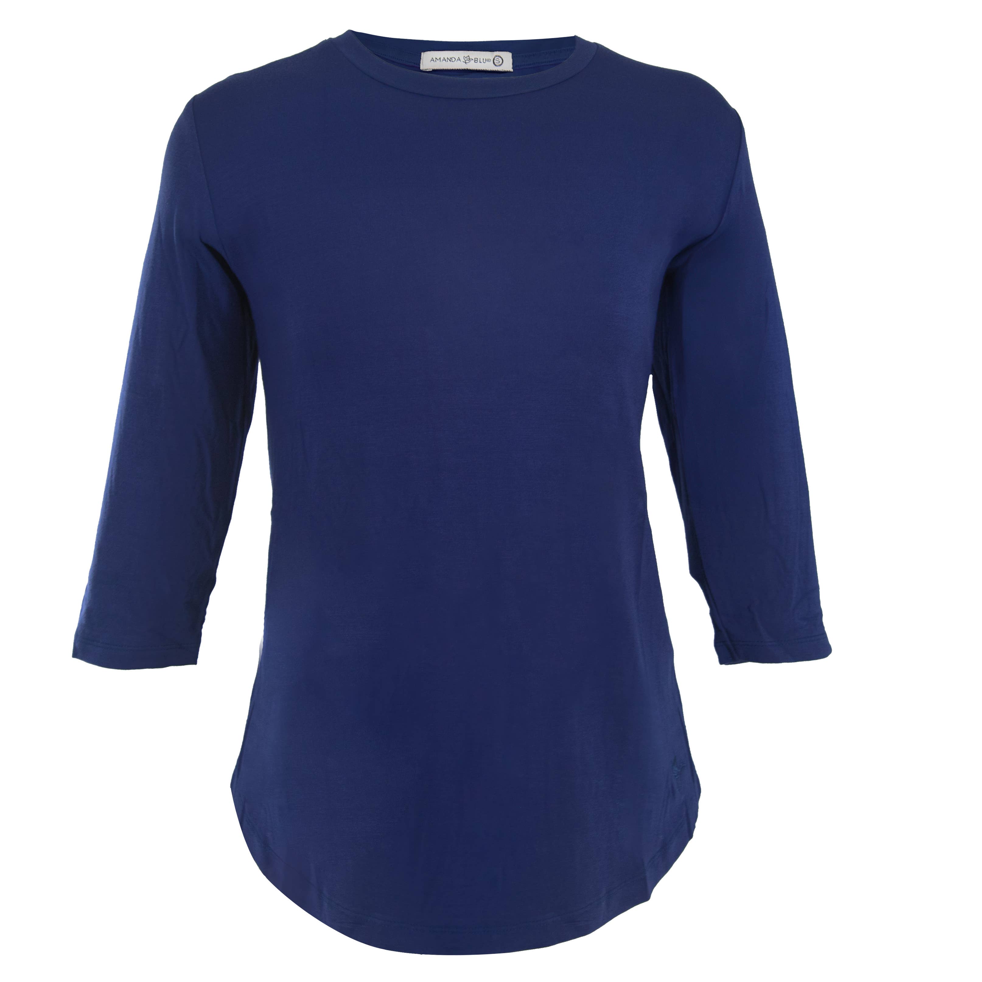 Amanda Blu - Vente T-shirt – femme - T-shirts à manches 3/4 | 10 options de couleur | Collection Luxe Tees6