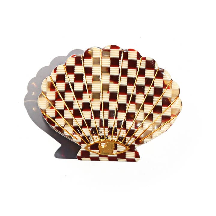 Kingston Jewellery - Wholesale Hair Clip - Women's - Check Shell Clip1