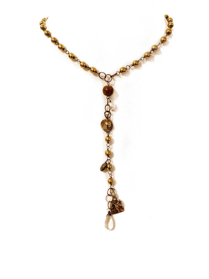 Collier Pendentif en Argent Sterling Oxydé de Vacances pour la vente par Hila