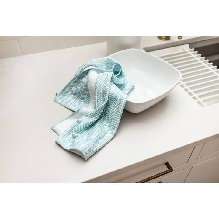 Once Again Home Co. - Wholesale Tea Towel - Anywhere Towel - Branches in Turquoise2