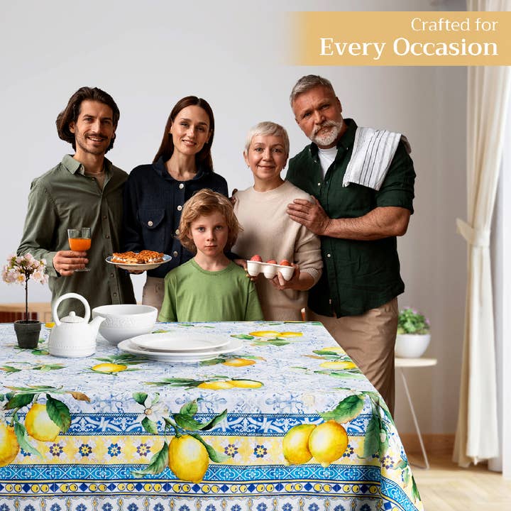 Maison d'Hermine - Wholesale Tablecloth - Citrus Cotton Tablecloth Square Rectangle Round