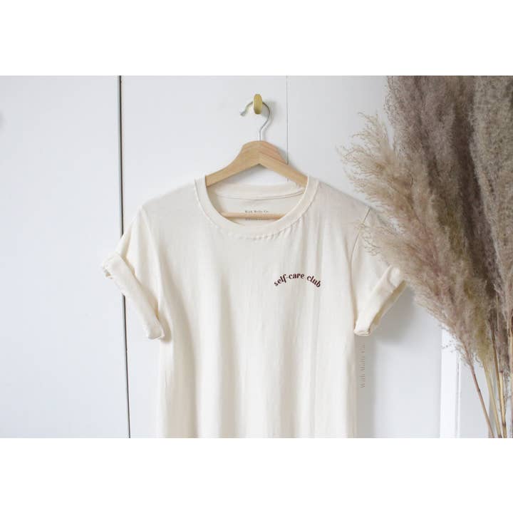 Self-Care Club T-Shirt, Adult Unisex Tee for wholesale by With Molly Co.