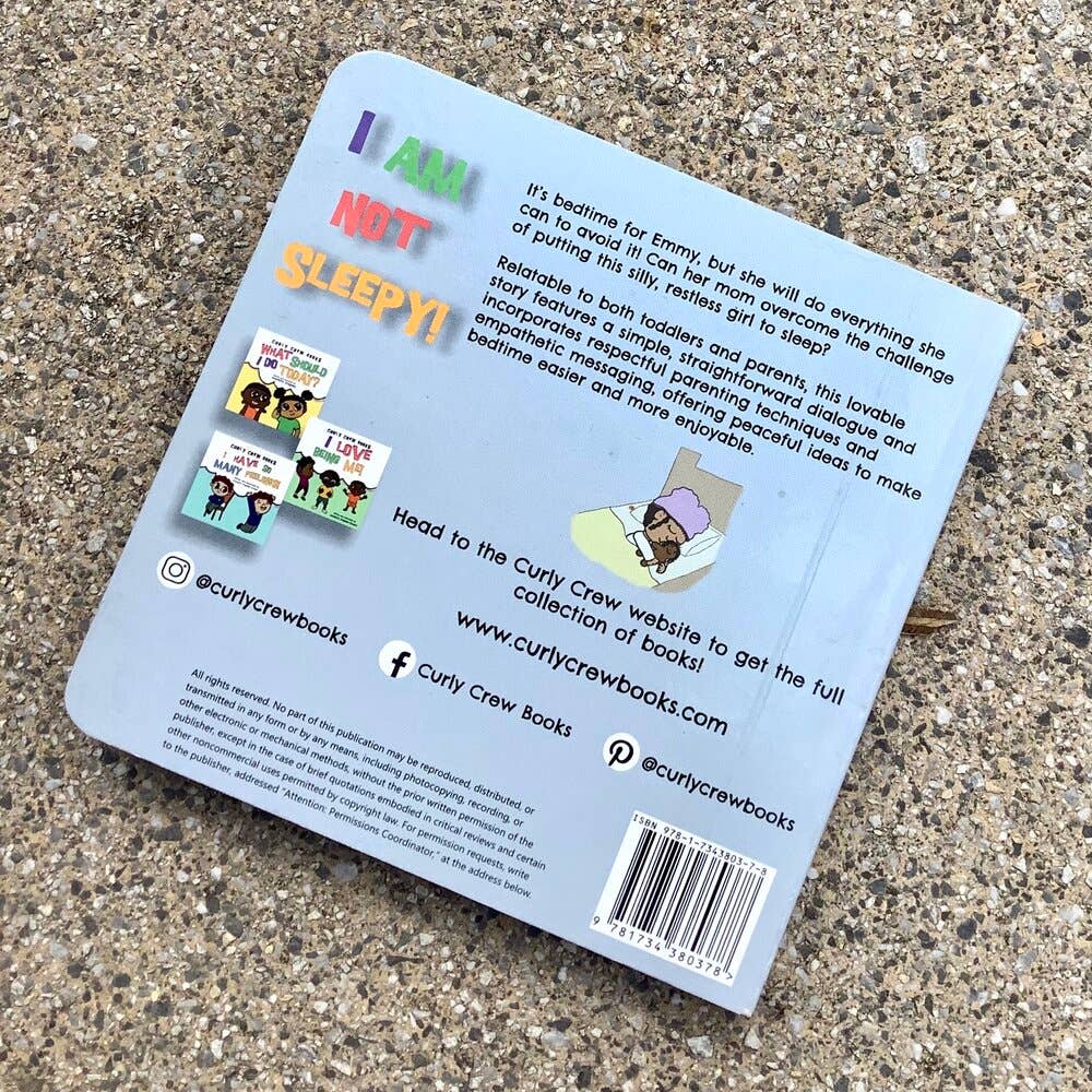 Curly Crew Books - Wholesale Baby & Toddler Book (0-2) - I Am Not Sleepy: Board Book2