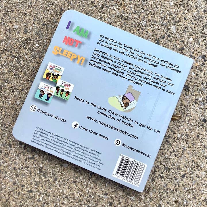 Curly Crew Books - Wholesale Baby & Toddler Book (0-2) - I Am Not Sleepy: Board Book2