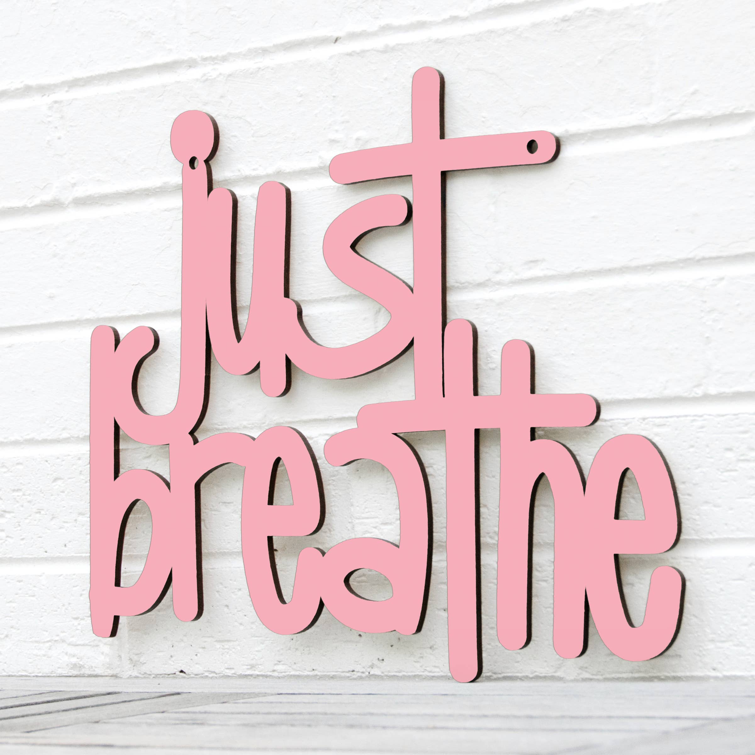Spunky Fluff - Wholesale Wall Sign - Just Breathe, Inspirational Wood Wall Art Sign11