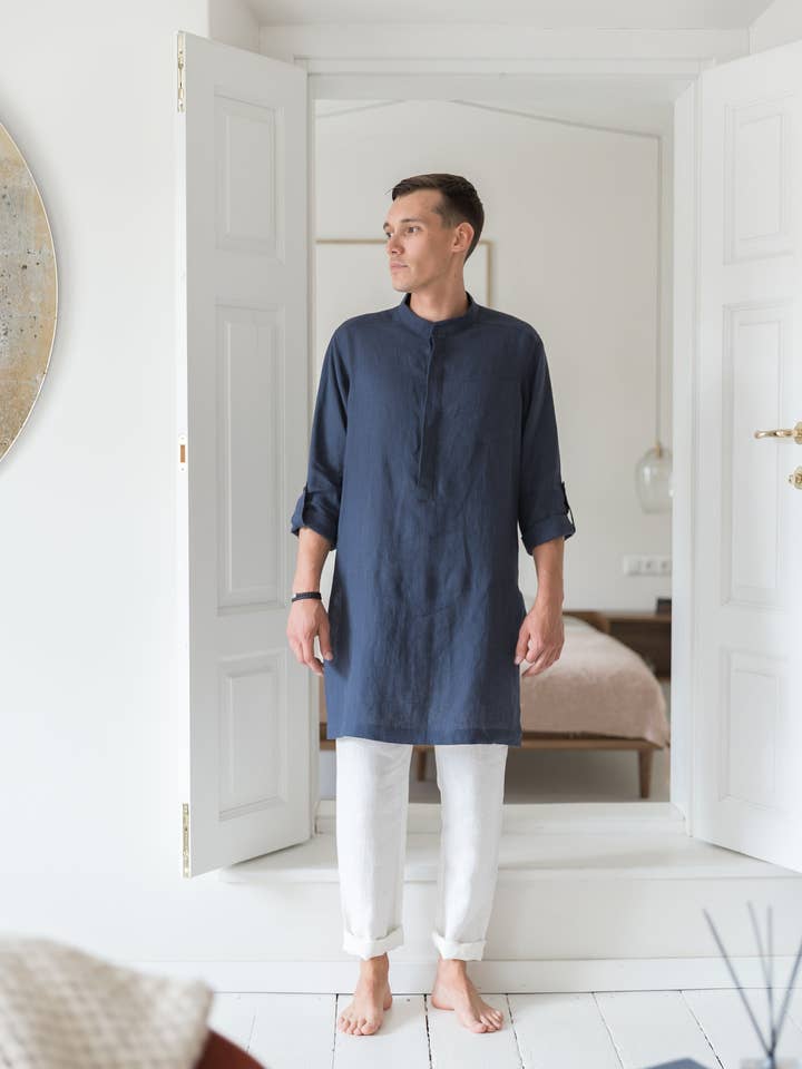 Linen Tunic Shirt for wholesale by VADU Linen