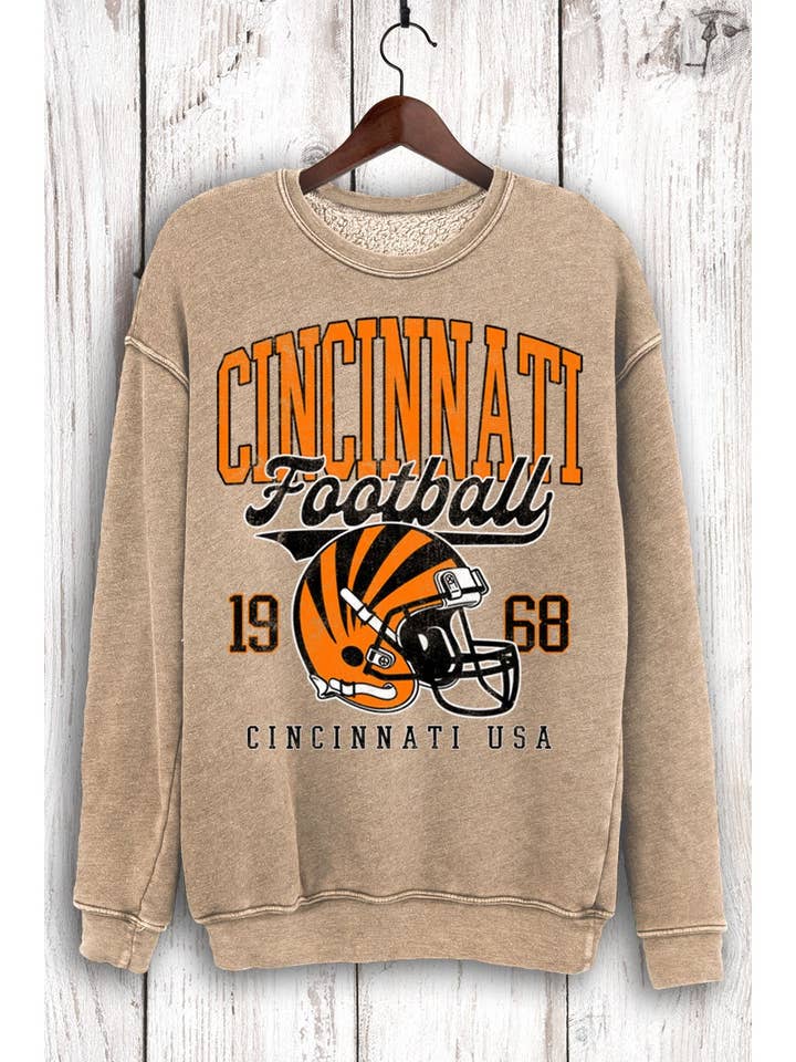 CINCINNATI FOOTBALL MINERAL SWEATSHIRTS and other Purchase Wholesale cincinnati. Free Returns & Net 60 Terms on Faire trending on Faire.