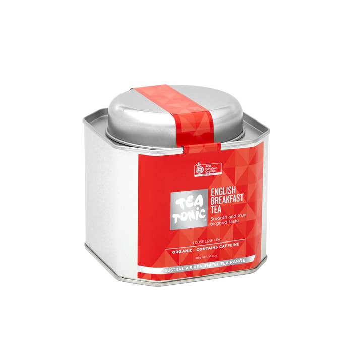 English Breakfast Tea Loose Leaf Caddy Tin for wholesale by Tea Tonic