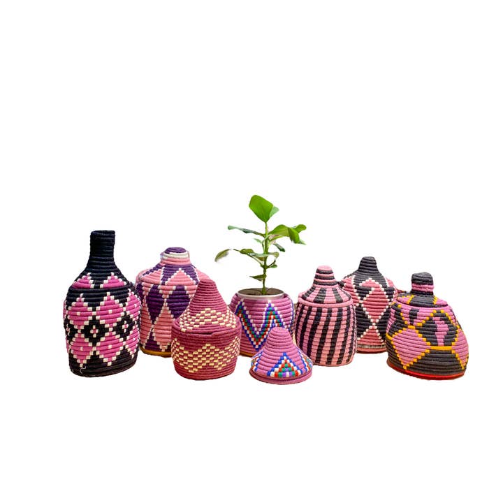 SOUK in the CITY - Wholesale Basket - Colorful Handmade Berber Baskets13