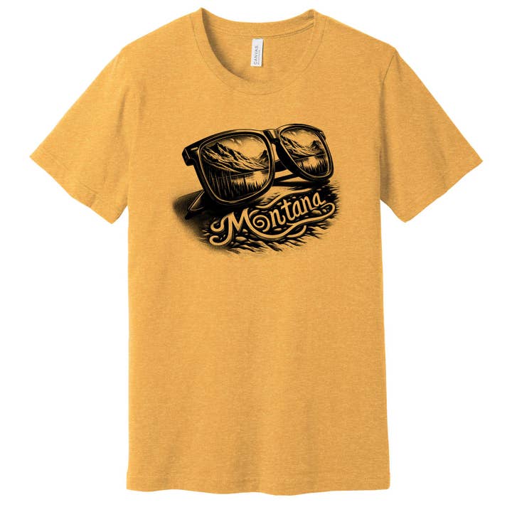 Sunny Lake Montana - Unisex Soft Blend Tee for wholesale by Blue Peak Creative