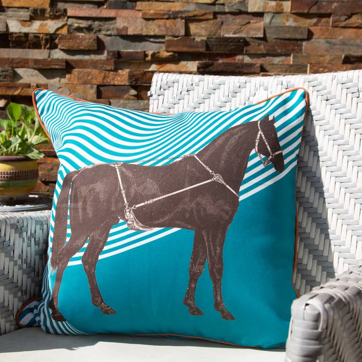 THOMASPAUL - Wholesale Throw/Decorative Pillow - CHEVAL OPTIQUE OUTDOOR PILLOW 18"X18"