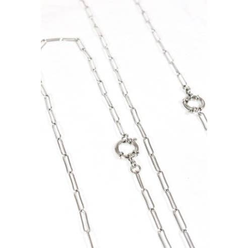 Einfache Silberkette, Kollektion French Flair, N2-994 für den Großhandel von LIZOU