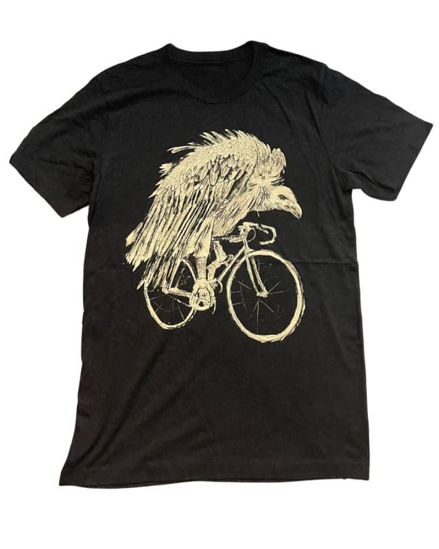 Dark Cycle Clothing - Wholesale Screen Printed T-Shirt - Men's - Vulture on A Bicycle Men's/Unisex Shirt3