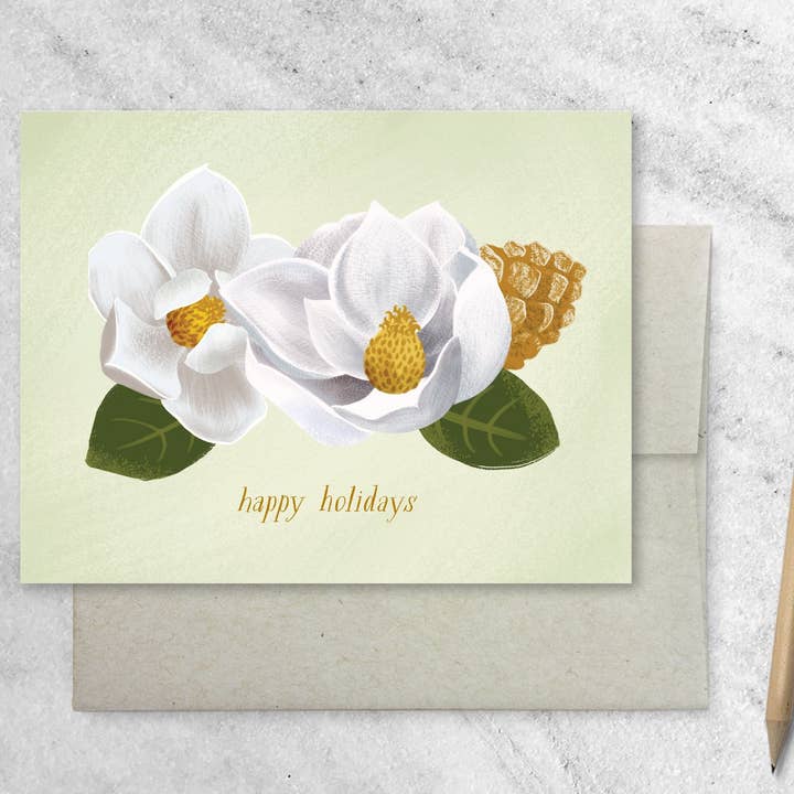 Magnolias Holiday Cards for wholesale by Favorite Story