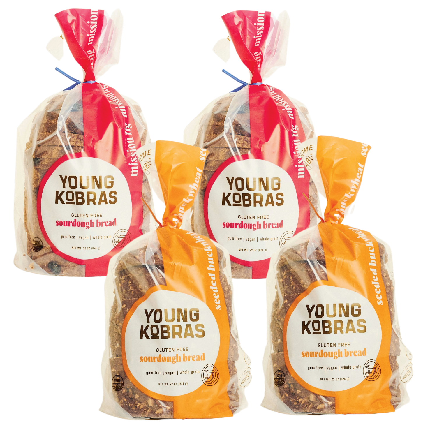 Young Kobras - Wholesale Bread/Tortilla - 4 Gluten-Free Sourdough Loaves (sliced)5