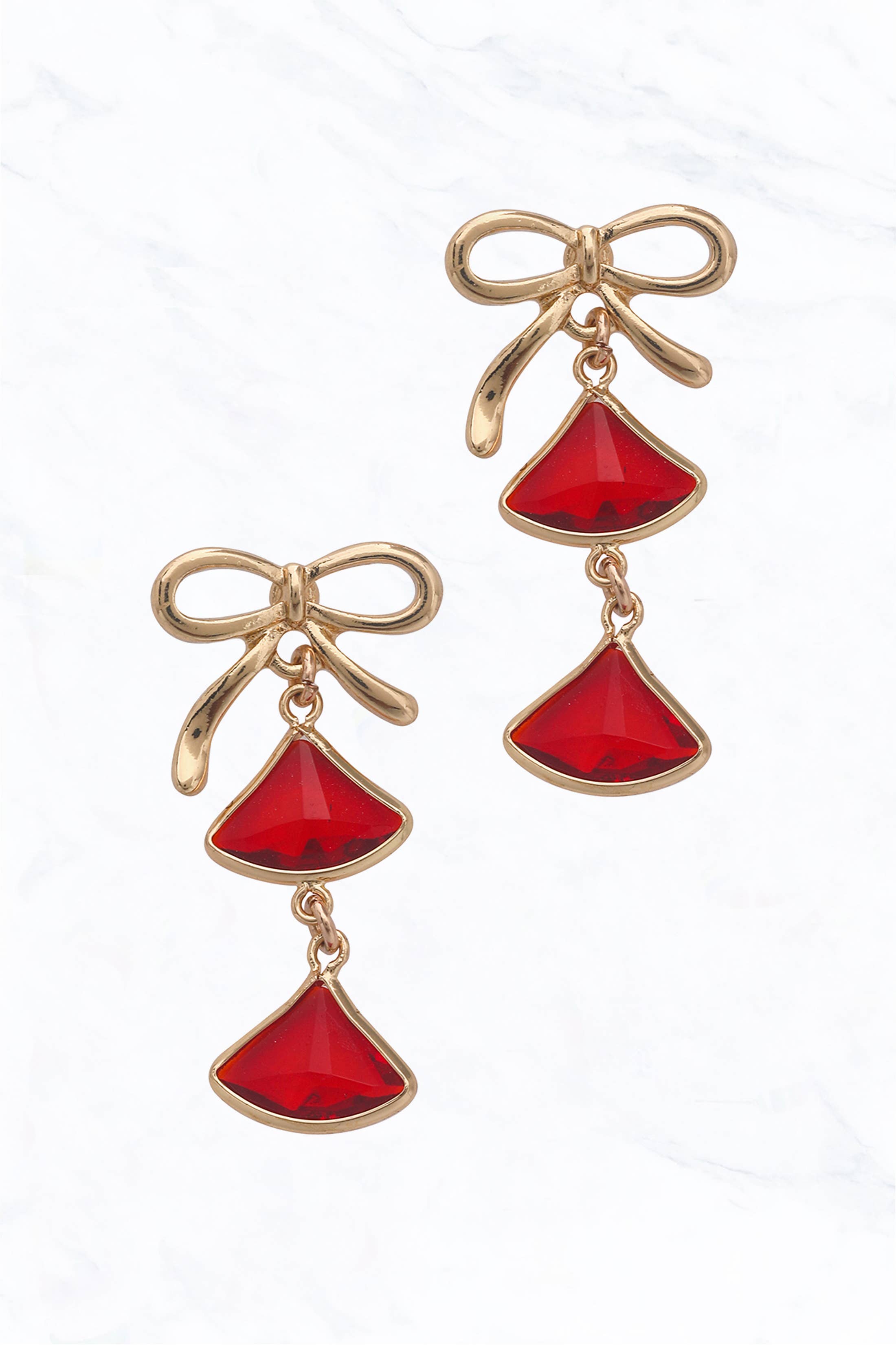 Suzie Q USA - Wholesale Clip-On Earrings - Bow With Color Beads Earring1