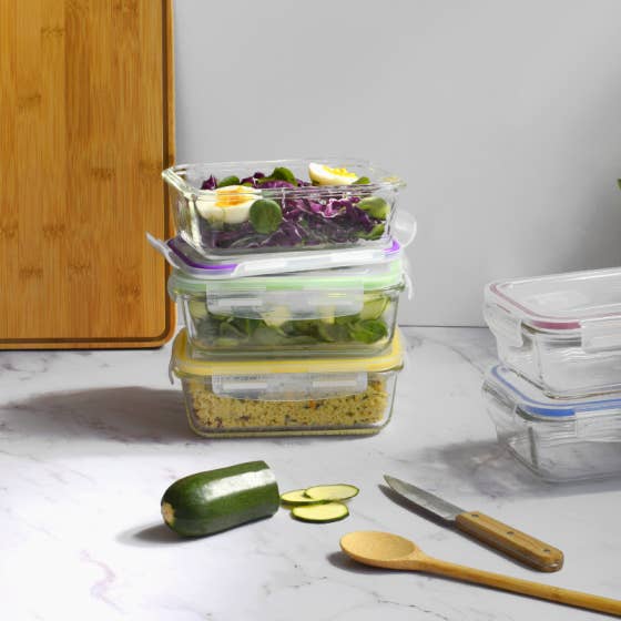 Glass Batch Cooking Set (5 pieces) Rectangular for wholesale by Pebbly