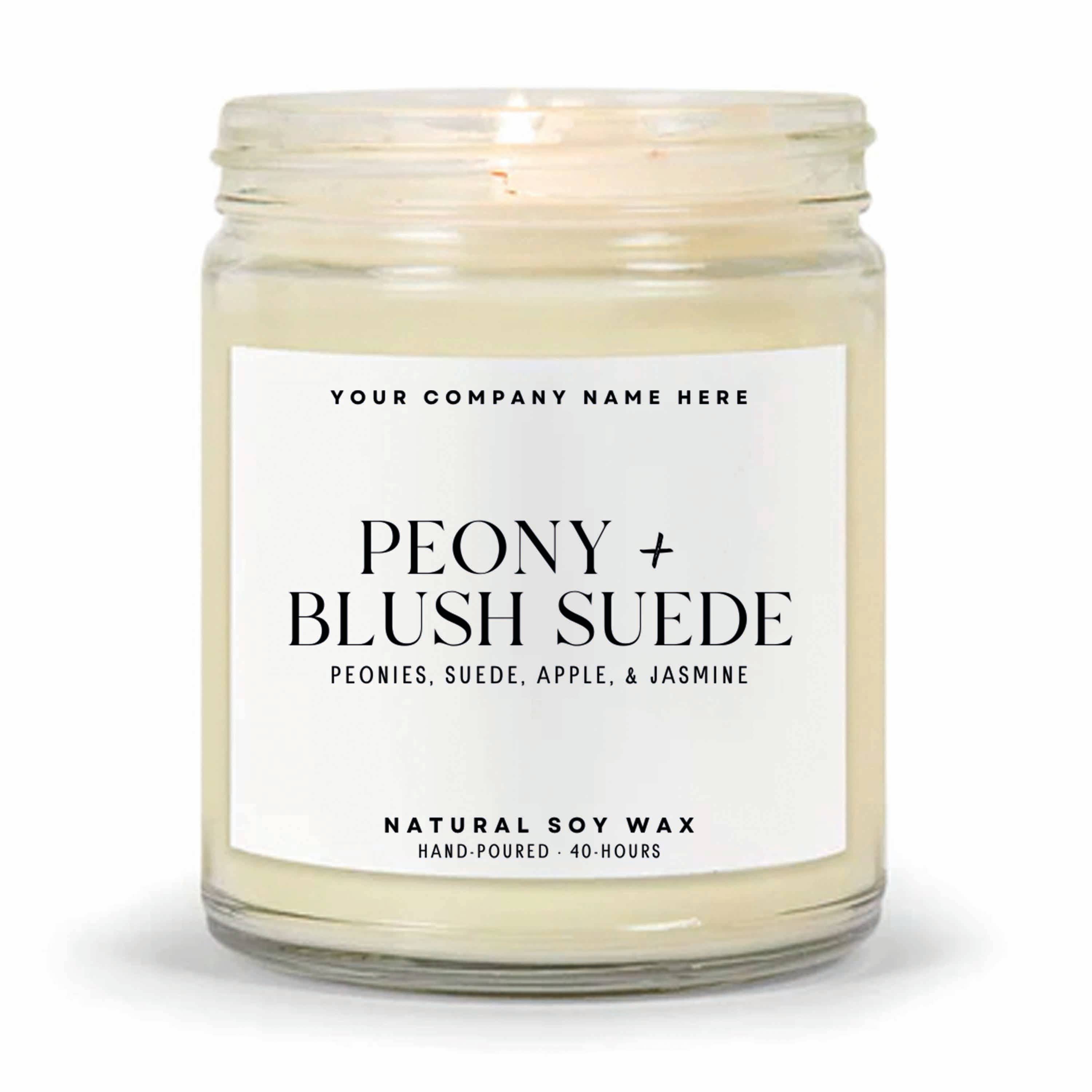 Candle Drop - Wholesale Jar/Filled Candle - Label Style 1 | Wholesale White Label Soy Candle | Clear Jar15