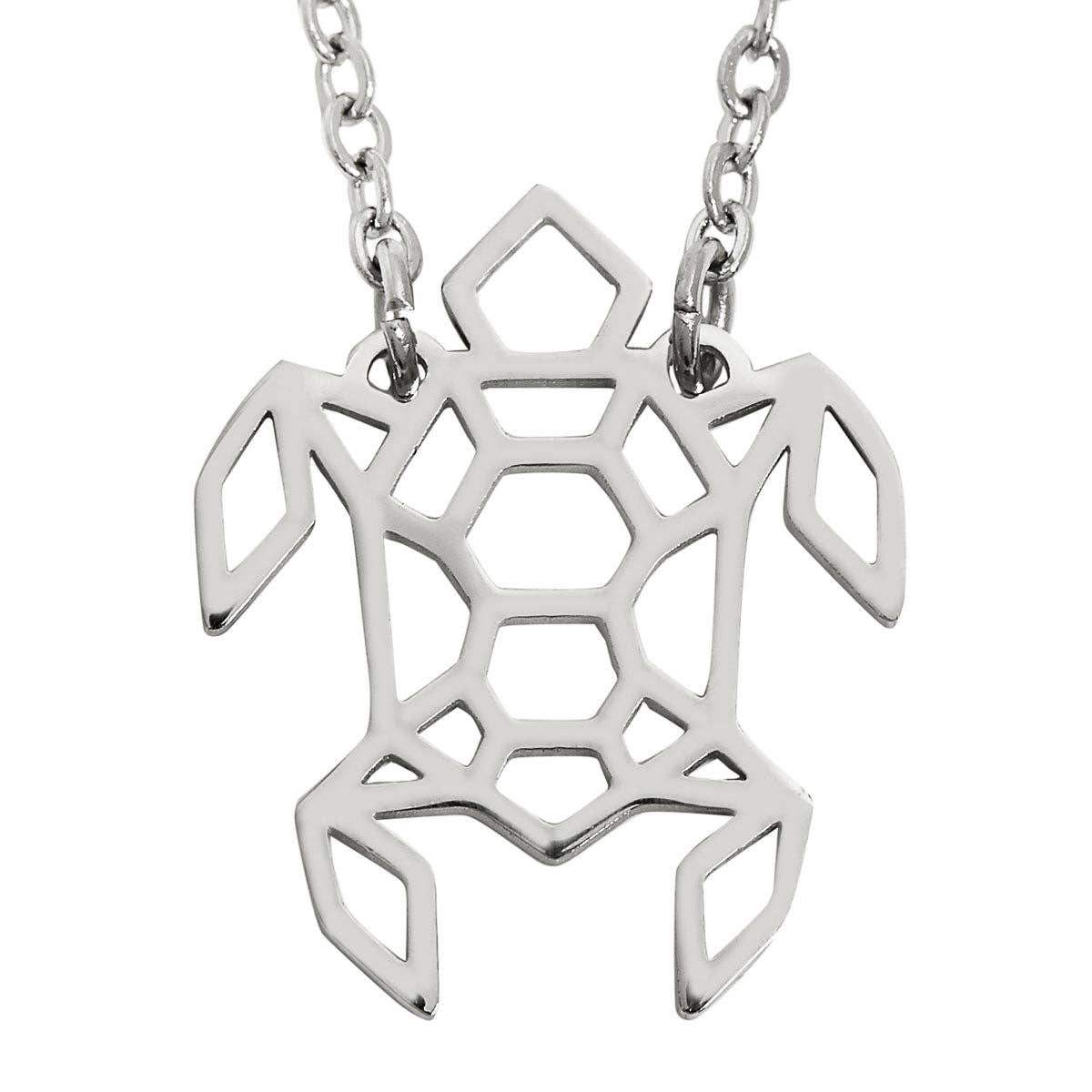 Annie Oak - Venta al por mayor Collares con colgantes/abalorios - Collar Turtle Geometric Plata2