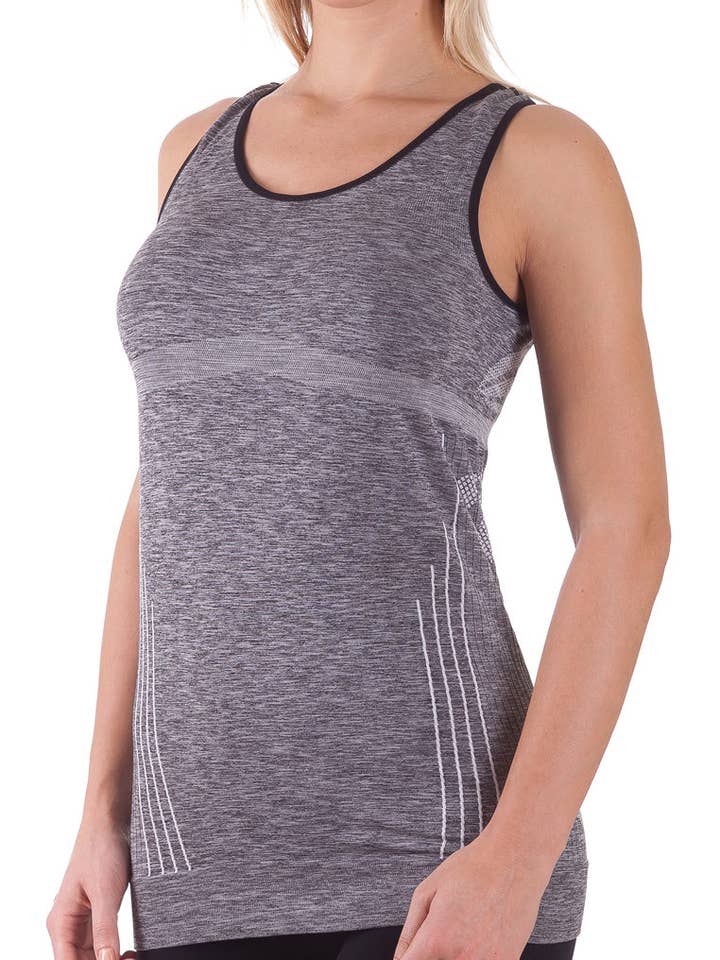 Camiseta de tirantes Actiwear Dryarn Melange para mujer para venta al por mayor de Bellissima