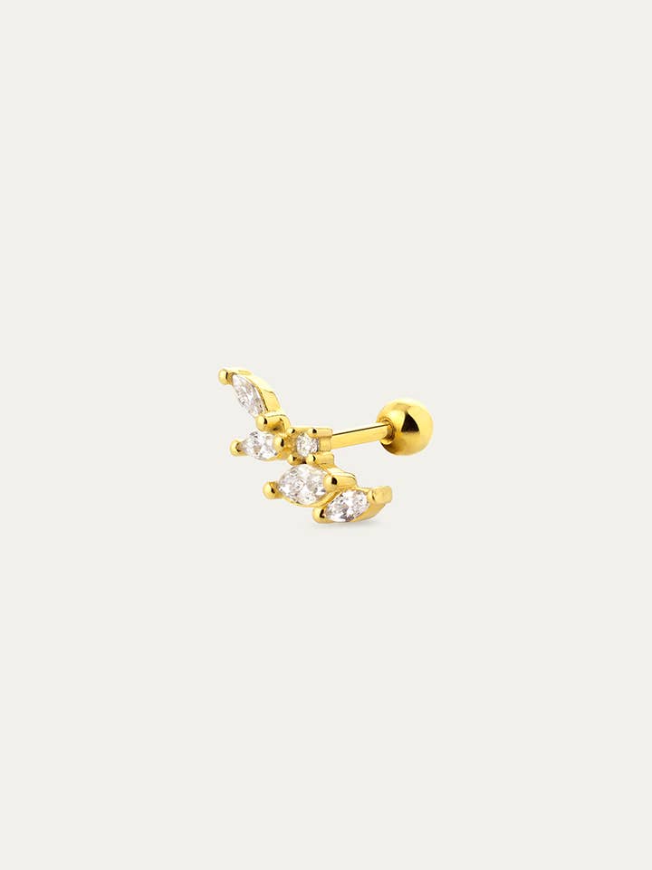 Hannah Guld Øreringe for engroshandel hos FLOR DE MENTA JEWELRY